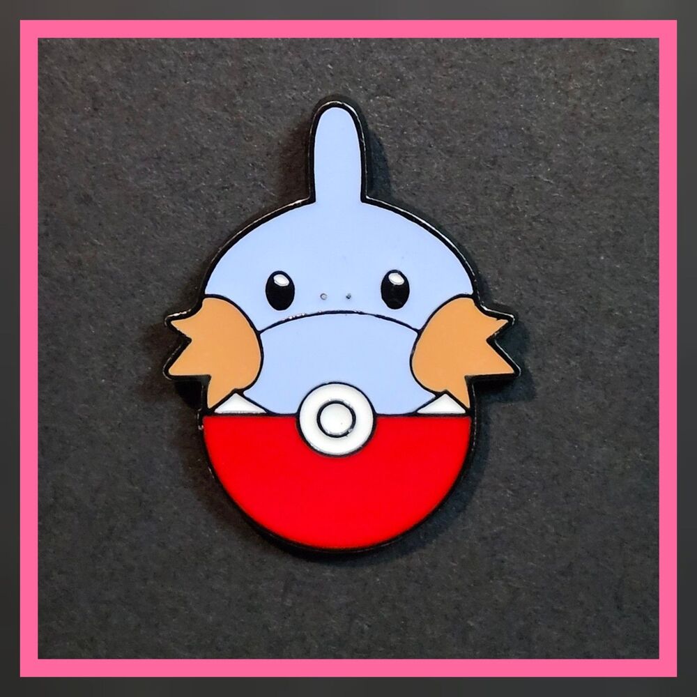 Pokemon Mudkip In Pokeball 1" Enamel Pin